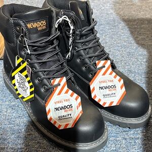 Nevados Black Steel Toe Work Boots